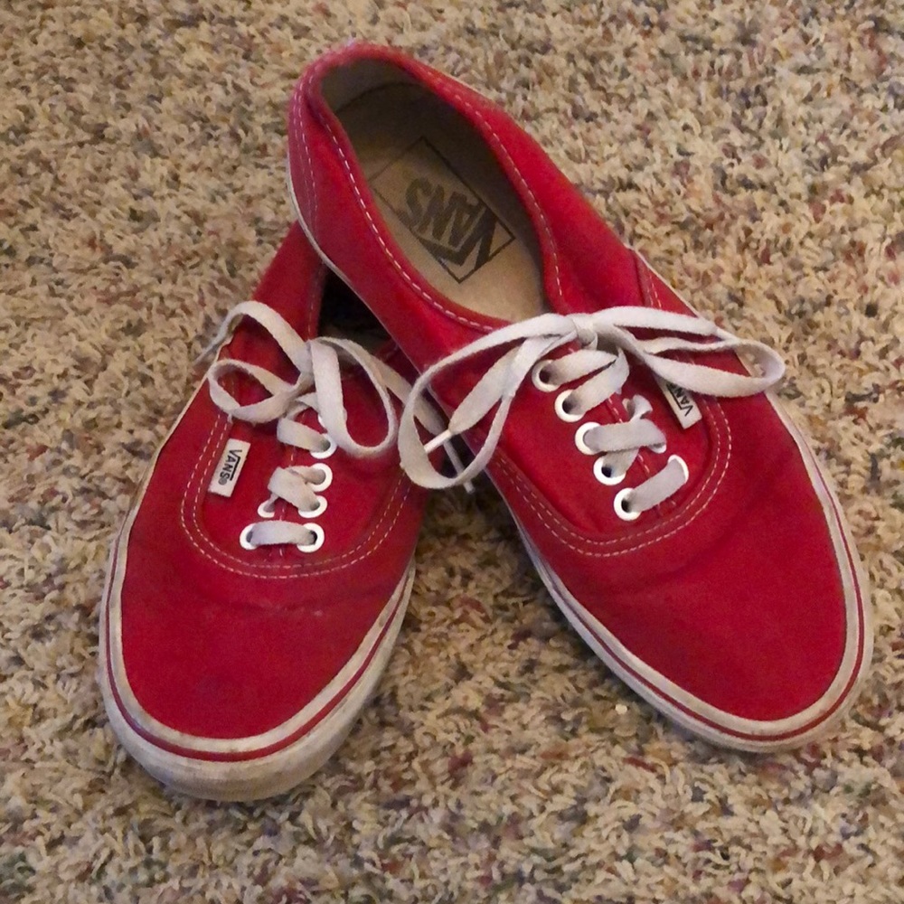 vans red “core classic skate shoes”